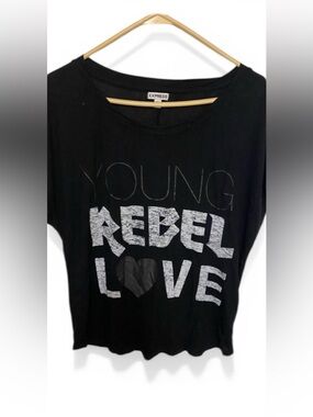 Express Black Graphic Crewneck Tee